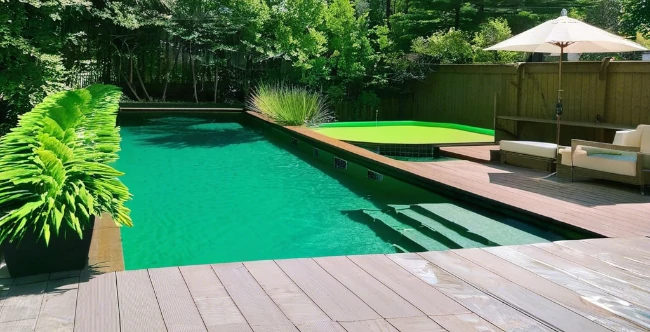Grüner Pool