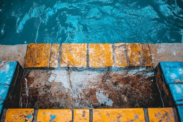 Eisen und Braune Flecken im Pool