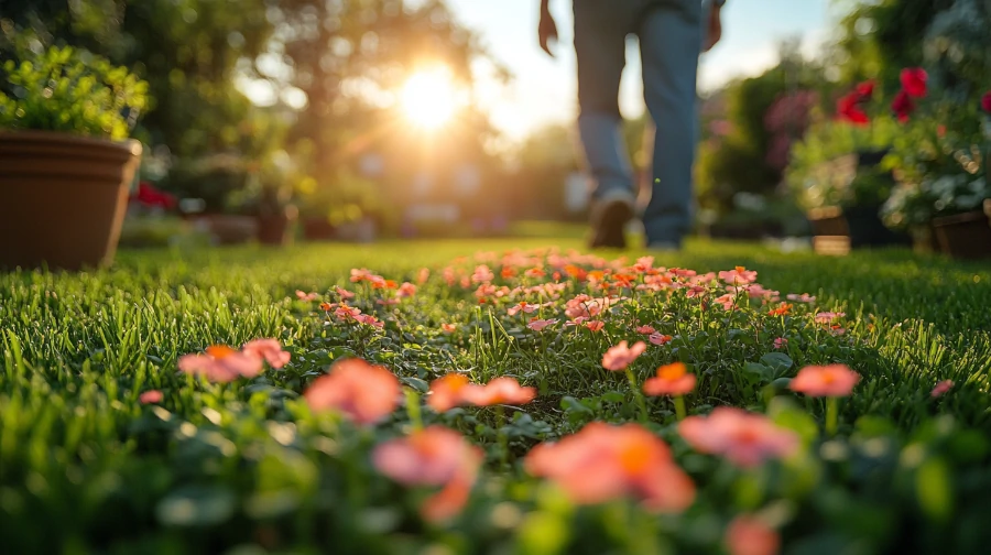 Gärtner im Garten
