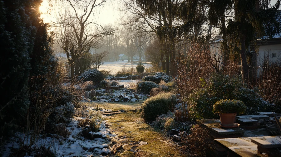Rasen Düngen im Winter Frost